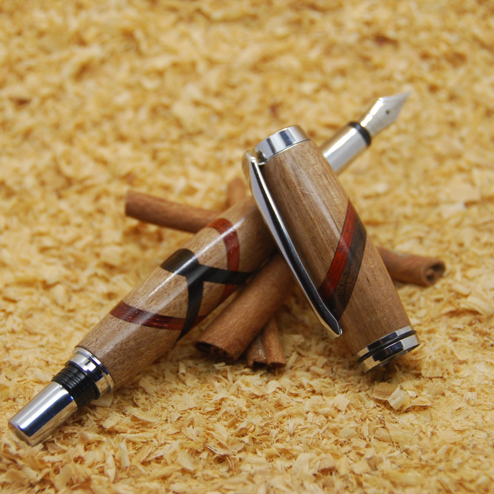 Gentlemen Stylo doppio intarsio noce - Torny